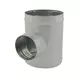 Té de Ø 125 mm - Ø 100 mm pour conduit rigide galvanisé (90°) - sur mesure RAL7035