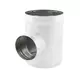 Té de Ø 160 mm - Ø 125 mm pour conduit rigide galvanisé (90°) - sur mesure RAL9010