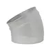 Coude spiralé rond 30° Ø 150 mm pour conduit rigide galvanisé - sur mesure RAL7035