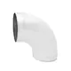 Coude spiralé rond 90° Ø 150 mm pour conduit rigide galvanisé - sur mesure RAL9010