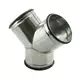 Pièce en Y 45° Ø 160 mm - 160 mm pour conduit rigide galvanisé