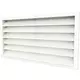 Grille murale extérieure 700x500 aluminium avec ailettes fixes - couleur mixte RAL 9010