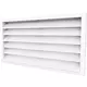Grille murale extérieure 800x600 aluminium avec ailettes fixes - couleur mixte RAL 9016