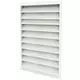 Grille murale extérieure 200x700 aluminium avec ailettes fixes - couleur mixte RAL 9010