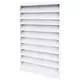 Grille murale extérieure 200x1000 aluminium avec ailettes fixes - couleur mixte RAL 9016