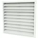 Grille murale extérieure 600x600 aluminium avec ailettes fixes - couleur mixte RAL 9010