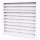 Grille murale extérieure 500x500 en acier avec ailettes fixes - couleur mixte RAL 9016
