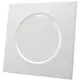 Bouche d'extraction en métal carrée Ø 125 mm blanche avec clips - DVSQ125