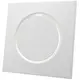 Bouche d'alimentation en métal carrée Ø 100 mm blanche avec clips - DVSQ-P100