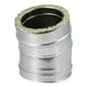Elément droit à double paroi diamètre 180 mm (130/180) coude 15° I316L/I304 (D0,5/0,6)