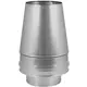 Elément droit à double paroi diamètre 100 mm (80/130) Pièce supérieure conique I316L/I304 (D0,5/0,6)
