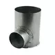 Clapet d'échappement galvanisé 125mm H=80mm uniquement avec un trou pour le creusement de tunnels