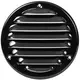Grille de ventilation métal ronde 100 mm noir - MR100M - RAL9005