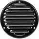 Grille de ventilation métal ronde Ø 125 mm noir - MR125M - RAL9005