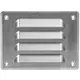 Grille de ventilation métallique carrée 140x105 mm aluminium - MR14105Al