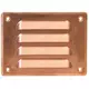 Grille de ventilation métallique carrée 140x105 mm cuivre - MR14105Cu