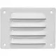 Grille de ventilation métallique carrée 140x105 mm blanche - MR14105