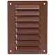 Grille de ventilation métallique carrée 140x190 mm marron - MR1419B