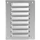 Grille de ventilation métallique carrée 140x190 mm acier inoxydable - MR1419i