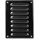 Grille de ventilation métallique carrée 140x190 mm noire - MR1419M - RAL9005