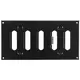 Grille métal réglable 200 x 100 mm noir - MR2010RM - RAL9005
