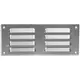 Grille de ventilation métallique carrée 260x105 mm aluminium - MR26105Al