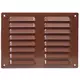 Grille de ventilation métallique carrée 260x190 mm marron - MR2619B