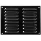 Grille de ventilation métallique carrée 260x190 mm noire - MR2619M - RAL9005
