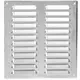 Grille de ventilation métallique carrée 260x280 mm aluminium - MR2628Al