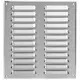 Grille de ventilation métallique carrée 260x280 mm acier inoxydable - MR2628i