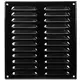 Grille de ventilation métallique carrée 260x280 mm noire - MR2628M - RAL9005