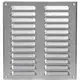 Grille de ventilation métallique carrée 260x280 mm zinc - MR2628Zn