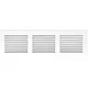 Grille à fente rectangulaire en métal 300 x 100 blanc - MR3010