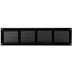 Grille métal 400 x 100 mm noir - MR4010M - RAL9005