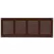 Grille métal 400 x 150 mm marron - MR4015B