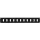 Grille métal réglable 400 x 50 mm noir - MR405RM - RAL9005
