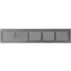 Grille à fente rectangulaire en métal 500 x 100 zinc - MR5010ZN