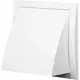 Grille de façade avec clapet anti-retour 190x190 mm diamètre 150 mm blanc - ND15FV