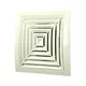 Grille de plafond carrée 190 x 190 mm diamètre : 125 blanc - ND12G