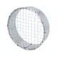 Grille tubulaire Ø 125 mm avec maille pour conduit rigide galvanisé.