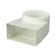 Coude vertical rectangulaire en plastique à 90° Ø 100 mm 110 x 55 - KLD