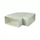 Coude horizontal rectangulaire en plastique à 90° 110 x 55 - KLH