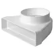 Coude vertical rectangulaire en plastique à 90° Ø 125 mm 220 x 55 mm KLD25-125