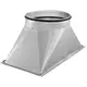 Conduit / tuyau de transition Ruck® - 400x200 - Ø 250 avec joint en caoutchouc (UKR 4020 05)