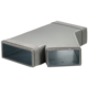 Thermoduct Pièce en T 45 degrés 220x80 - 170x80 pour gaine