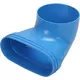 Wavin Ventiza Élément terminal 90 degrés PVC ovale 195x80x70 mm par diamètre 125 mm M/M