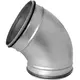 Coude spiralé rond 60° Ø 150 mm pour conduit rigide galvanisé