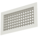 Grille murale double réglable en aluminium - avec ressorts de friction - 500x100 mm - RAL 9010