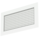 Grille murale en aluminium avec grille fixe - avec ressorts de friction - 400x100 mm - RAL 9016