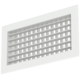 Grille murale double réglable en aluminium - avec ressorts de friction - 800x150 mm - RAL 9016